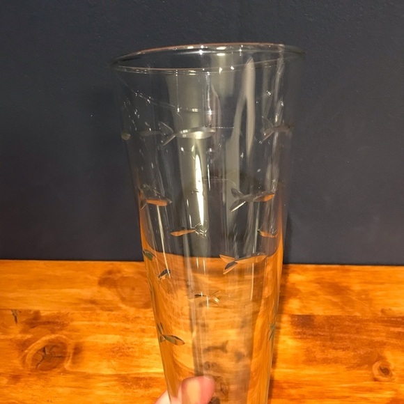 School of Fish Reef Pilsner Glass Etched Fish - Picture 2 of 7